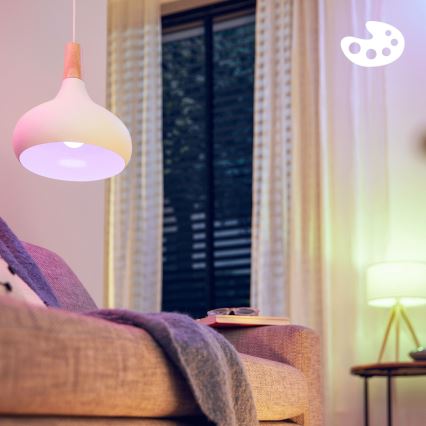 Set om 2 dimbara LED RGB-lampor Philips SMART C37 E14/4,9W/230V 2200-6500K CRI 90