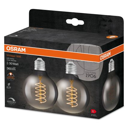 Set om 2 LED-dimbara vintage filament-glödlampor E27/7,8W/230V 1800K - Osram