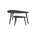 Set om 2 soffbord SOLE 60/80x30/40 cm svart