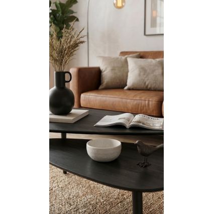 Set om 2 soffbord SOLE 60/80x30/40 cm svart