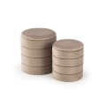 Set om 2 taburetter PAX Ø 33/40 cm taupe
