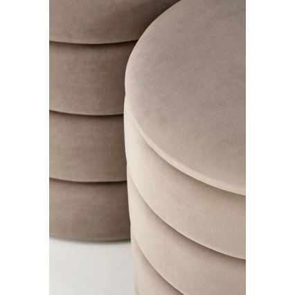 Set om 2 taburetter PAX Ø 33/40 cm taupe