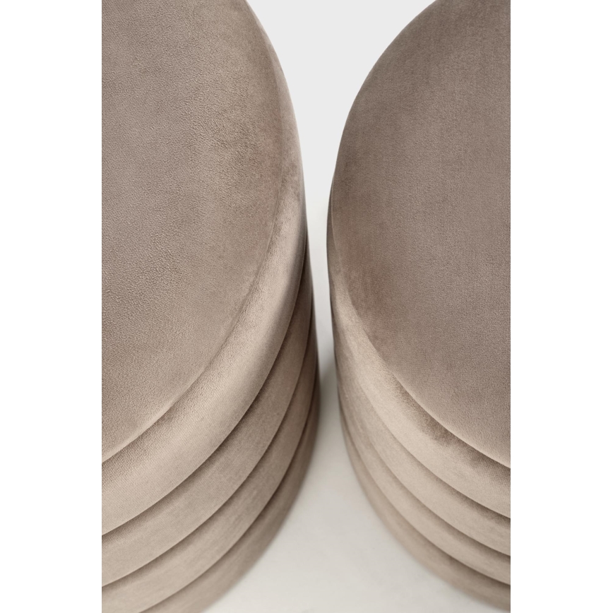 Set om 2 taburetter PAX Ø 33/40 cm taupe