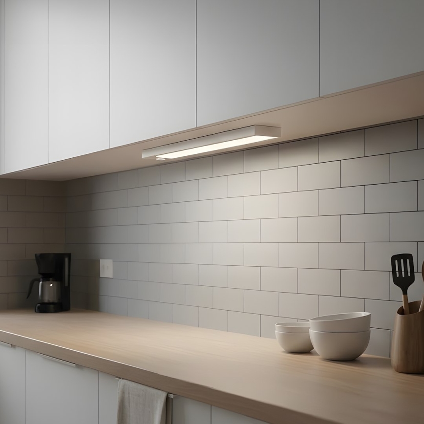 Set om 2 uppladdningsbara LED-belysningar för möbler med rörelse- och skymningssensor VIRO LED/1,2W/3,7V 800 mAh 3000/4000/6500K 30 cm vit