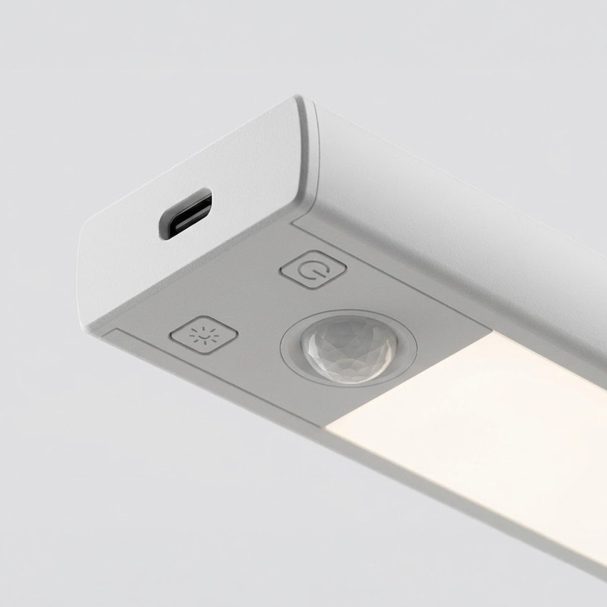 Set om 2 uppladdningsbara LED-belysningar för möbler med rörelse- och skymningssensor VIRO LED/1,2W/3,7V 800 mAh 3000/4000/6500K 30 cm vit
