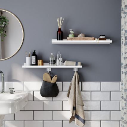 Set om 2 vägghyllor SHELFY, vita