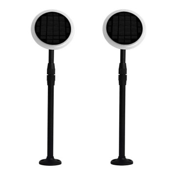 SET OM 2x Justerbar solcellslampa GARDEN LED/3W/5V 42-80 cm 4000K IP65 1000 mAh