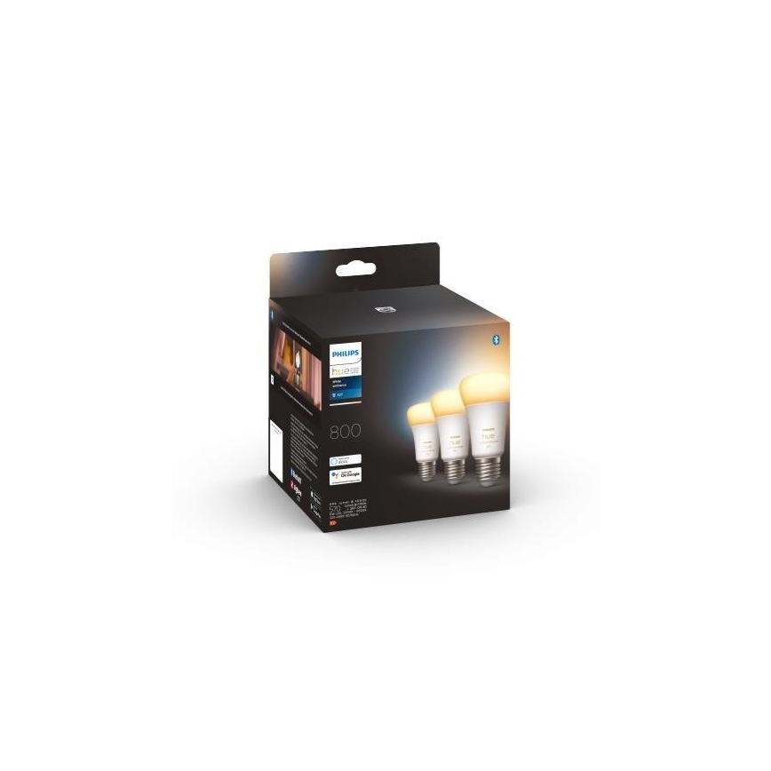 3-pack dimbara LED-lampor Philips Hue WHITE AMBIANCE A60 E27/6W/230V 2200-6500K