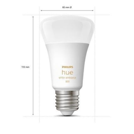 3-pack dimbara LED-lampor Philips Hue WHITE AMBIANCE A60 E27/6W/230V 2200-6500K