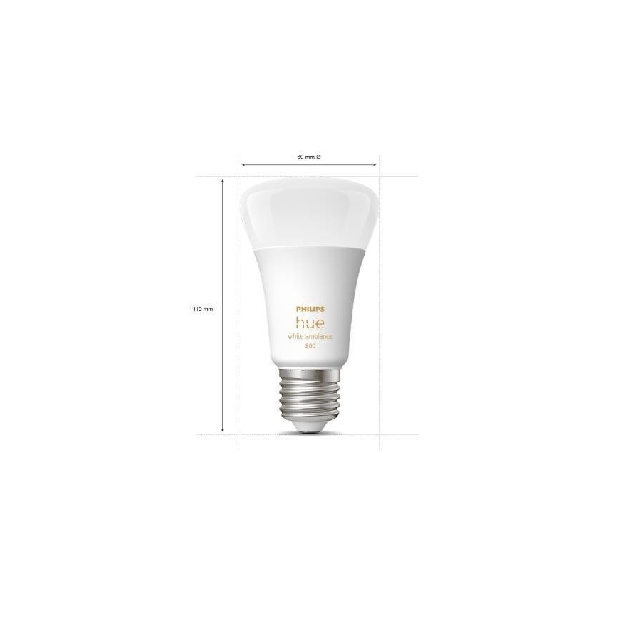 3-pack dimbara LED-lampor Philips Hue WHITE AMBIANCE A60 E27/6W/230V 2200-6500K