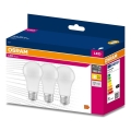 Set om 3 LED-lampor A60 E27/10W/230V 3000K - Osram