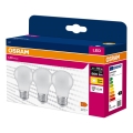 Set om 3 LED-lampor A60 E27 8W 230V 3000K - Osram