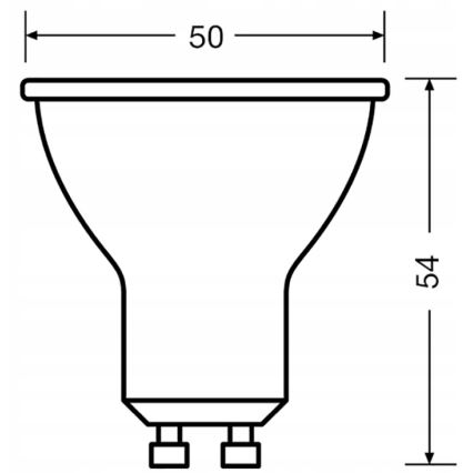 Set om 3 LED-reflektorlampor PAR16 GU10, 6,9 W, 230 V, 4000 K, 60° - Osram