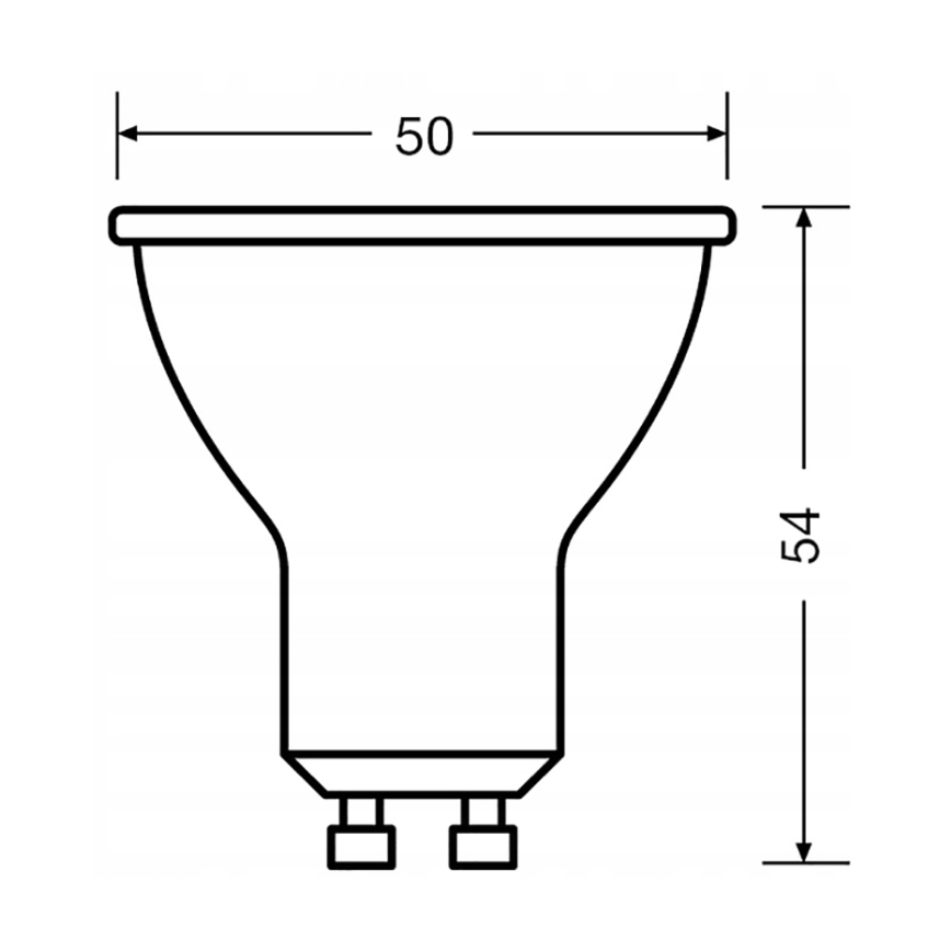 Set om 3 LED-reflektorlampor PAR16 GU10, 6,9 W, 230 V, 4000 K, 60° - Osram