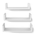 Set om 3 väggmonterade hyllor SHELFY, vita