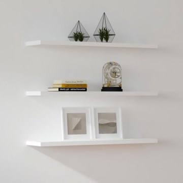 SET OM 3x Väggmonterad hylla BOSS vit