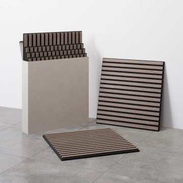 Set om 4 akustiska väggpaneler VASAVIK 60x60 cm, valnöt