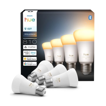 Set om 4 dimbara LED-lampor Philips Hue WHITE AMBIANCE E27/6W/230V 1000-20000K