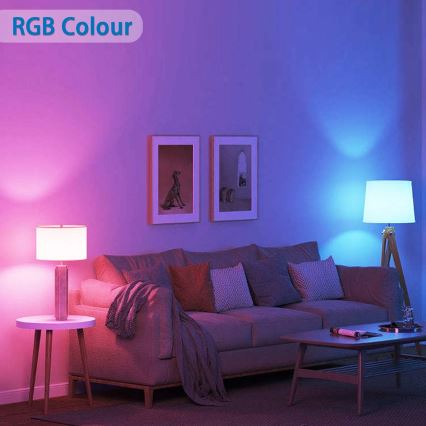 Set om 4 dimbara, smarta LED RGBW-lampor GU10, 4,9 W, 230 V, 2700–6500 K – Aigostar