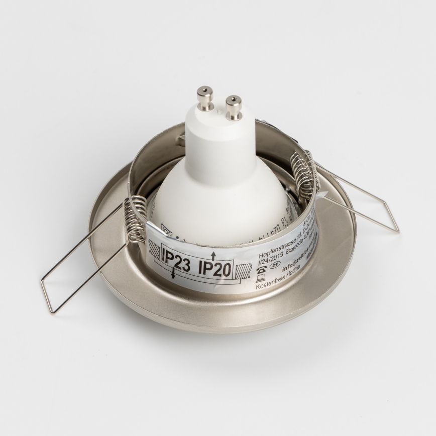 Set om 5 infällda badrumsarmaturer 1x GU10/4W/230V IP23 matt krom