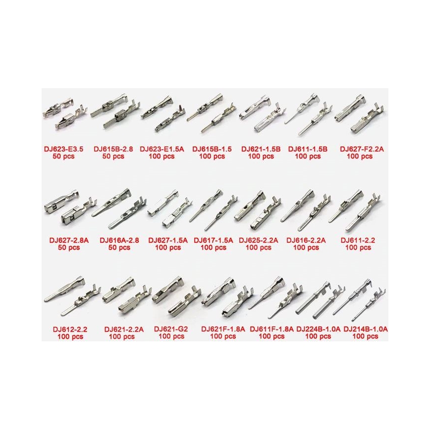 Set stift för bilkontakter 1980st