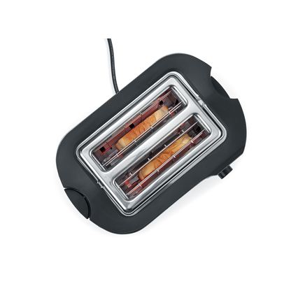 Severin AT 2589 - Brödrost för två skivor 800W/230V rostfritt stål/svart