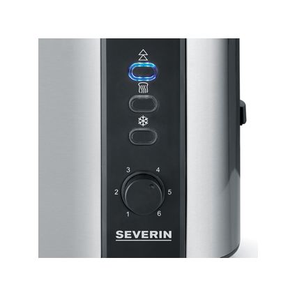 Severin AT 2589 - Brödrost för två skivor 800W/230V rostfritt stål/svart
