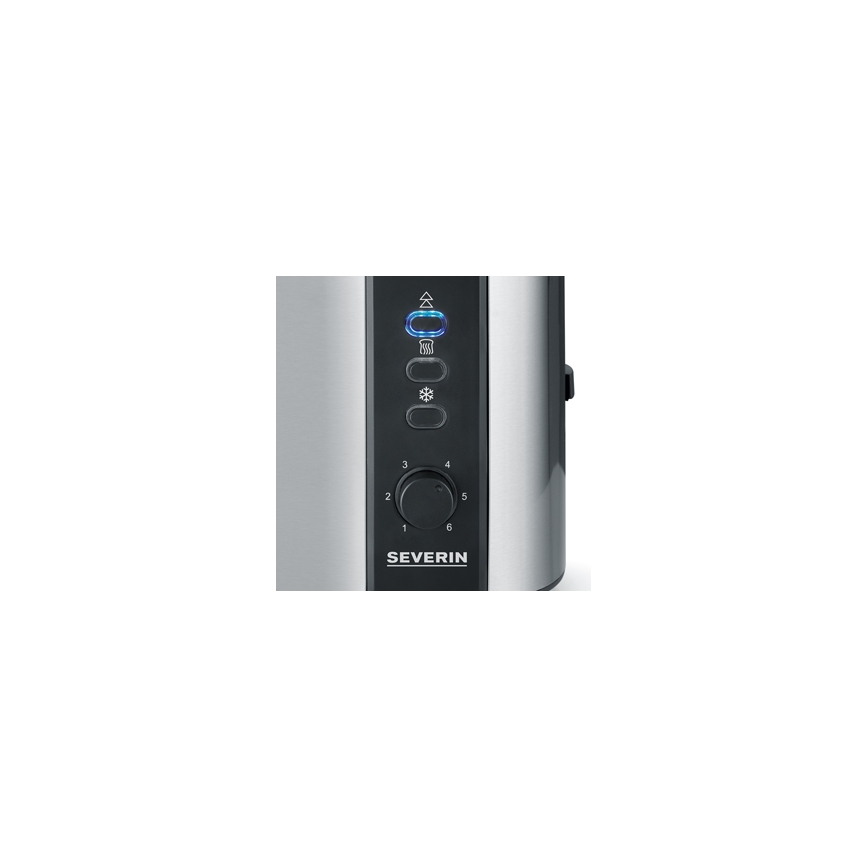 Severin AT 2589 - Brödrost för två skivor 800W/230V rostfritt stål/svart