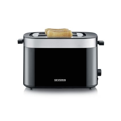 Severin AT 9264 - Brödrost med två fack 800W/230V rostfritt stål/svart