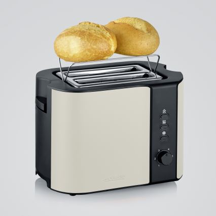 Severin AT 9576 - Brödrost med två fack 800 W/230 V beige/svart