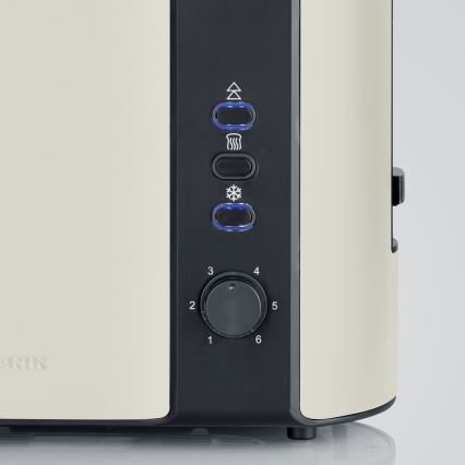 Severin AT 9576 - Brödrost med två fack 800 W/230 V beige/svart