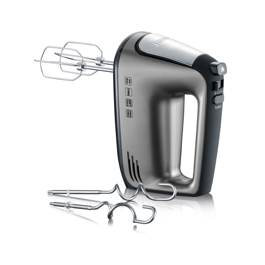 Severin HM 3832 - Handmixer 400 W/230 V, rostfritt stål/svart