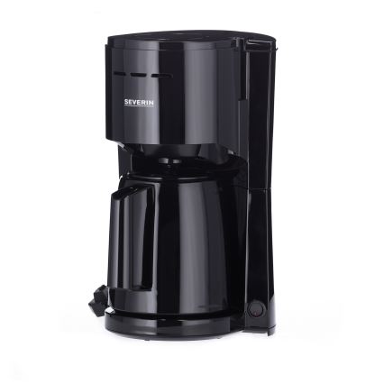 Severin KA 9306 - Kaffebryggare med termoskanna 1 l 1000W/230V svart