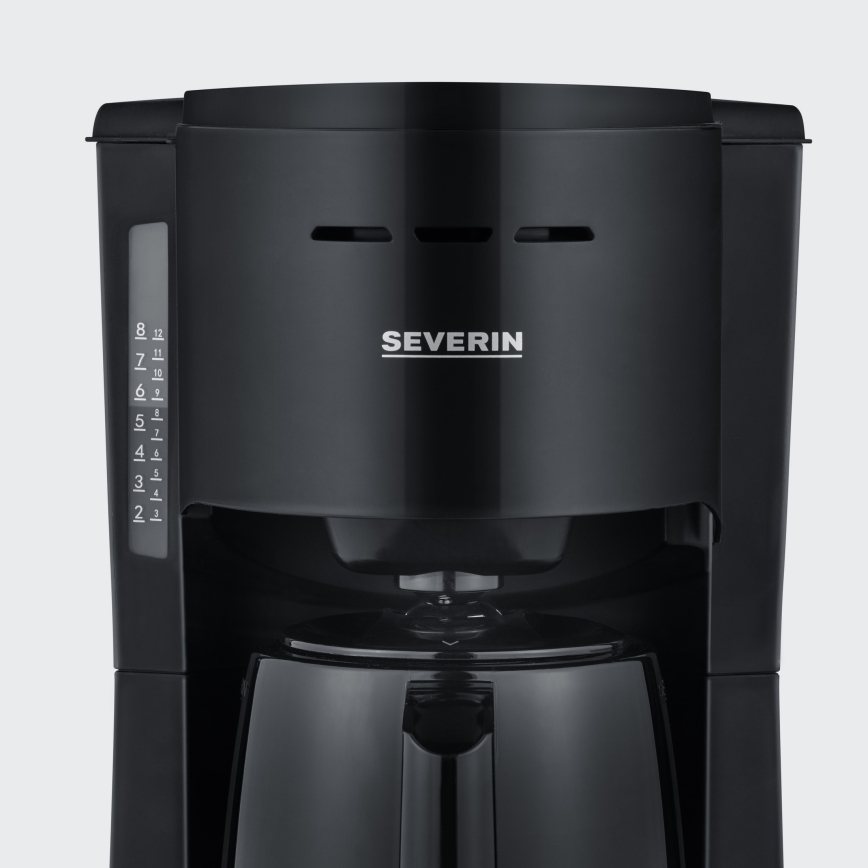 Severin KA 9306 - Kaffebryggare med termoskanna 1 l 1000W/230V svart