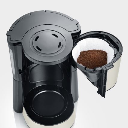 Severin KA 9575 - Droppkaffebryggare 1000W/230V beige/svart