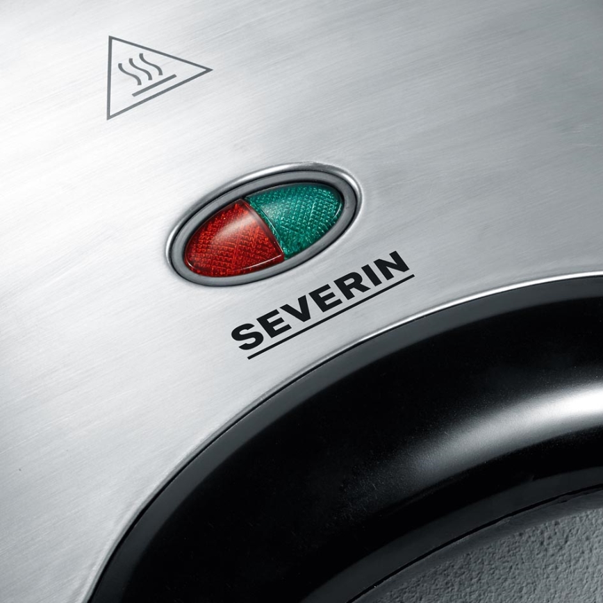 Severin SA 2969 - Brödrost 700W/230V i rostfritt stål/svart