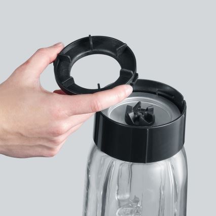 Severin SM 3737 - Bordsblender 1 l 500 W/230 V rostfritt stål/svart