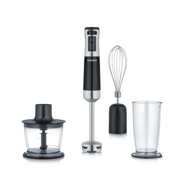 Severin SM 3772 - Stavmixer med tillbehör 600 W/230 V rostfritt stål/svart