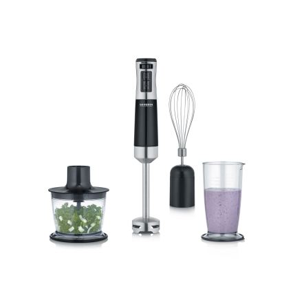Severin SM 3772 - Stavmixer med tillbehör 600W/230V rostfritt stål/svart