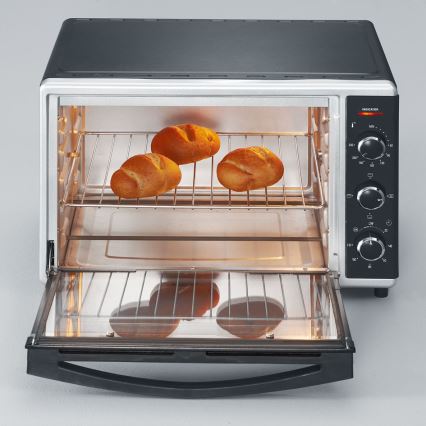 Severin TO 2058 - varmluftsugn med grill och pizzasten 1800 W/230 V 42 l svart