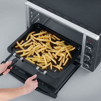 Severin TO 2058 - varmluftsugn med grill och pizzasten 1800 W/230 V 42 l svart
