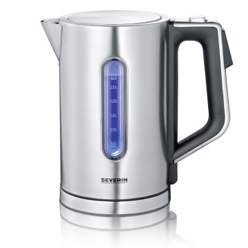 Severin WK 3418 - Snabb vattenkokare 1,7 l 3000 W/230 V rostfritt stål/svart