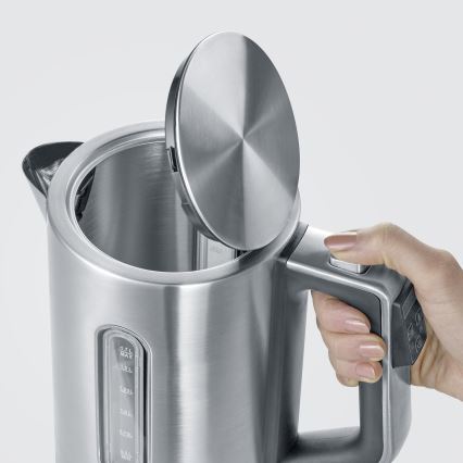 Severin WK 3418 - Snabb vattenkokare 1,7 l 3000 W/230 V rostfritt stål/svart