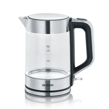 Severin WK 3420 - Snabb vattenkokare 1,7 l 2200W/230V rostfritt stål/glas
