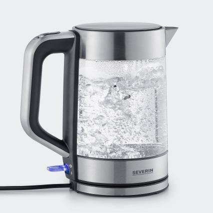 Severin WK 3420 - Snabb vattenkokare 1,7 l 2200W/230V rostfritt stål/glas