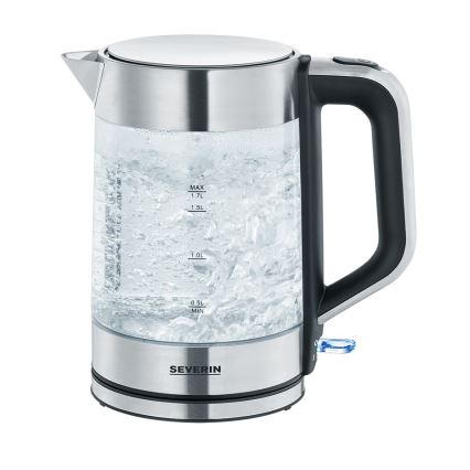 Severin WK 3420 - Snabb vattenkokare 1,7 l 2200W/230V rostfritt stål/glas
