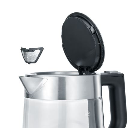 Severin WK 3468 - Elektrisk vattenkokare, 1 l, 2200 W/230 V, rostfritt stål/glas