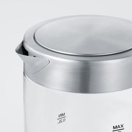 Severin WK 3472 - Snabbkokande vattenkokare 0,5 l, 1100 W/230 V, rostfritt stål/glas