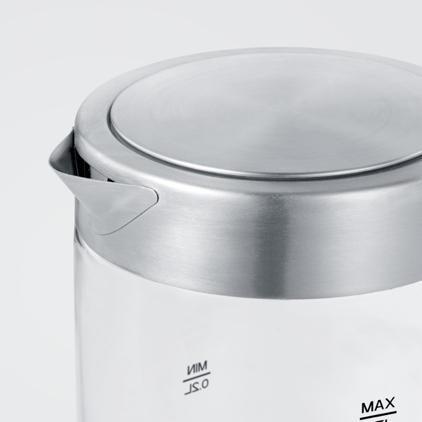 Severin WK 3472 - Snabbkokande vattenkokare 0,5 l, 1100 W/230 V, rostfritt stål/glas