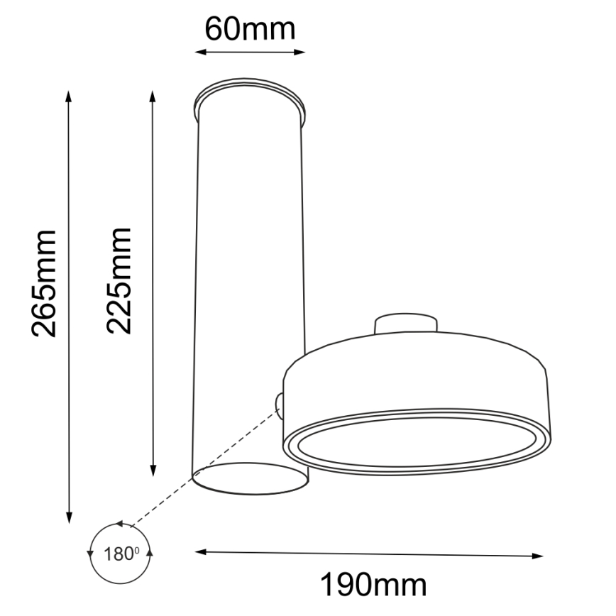 Shilo - Spotlight  1xGU10/15W/230V svart